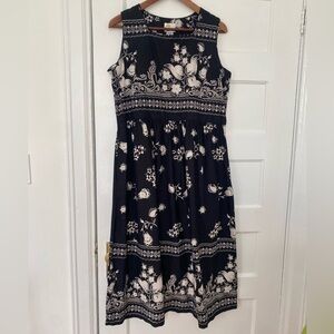 Vintage cotton sweet floral dress with pockets